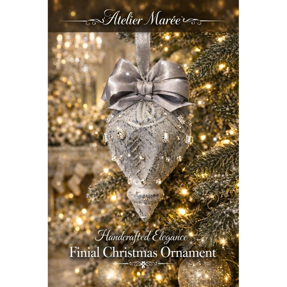 ✨ Handcrafted Crystal  Ornament  Winter Heirloom Crystal Finial Atelier Maree✨
